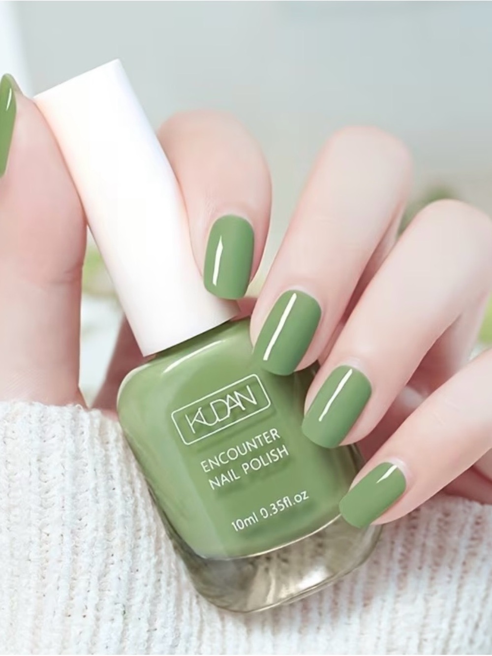 Olive Green Nail Polish –by Kudan